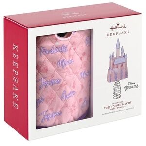 NWT Hallmark Keepsake Miniature Disney Princess Tree Topper and Tree Skirt